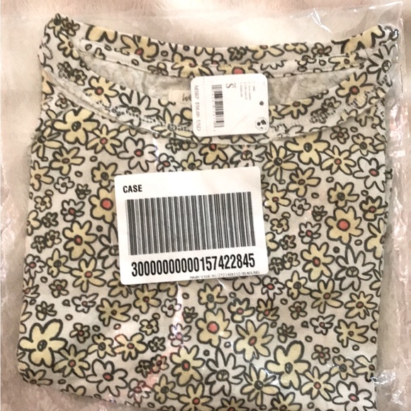 Free People Sammie Size Small Printed Tee in Ivory Combo New with Tag - Picture 3 of 6